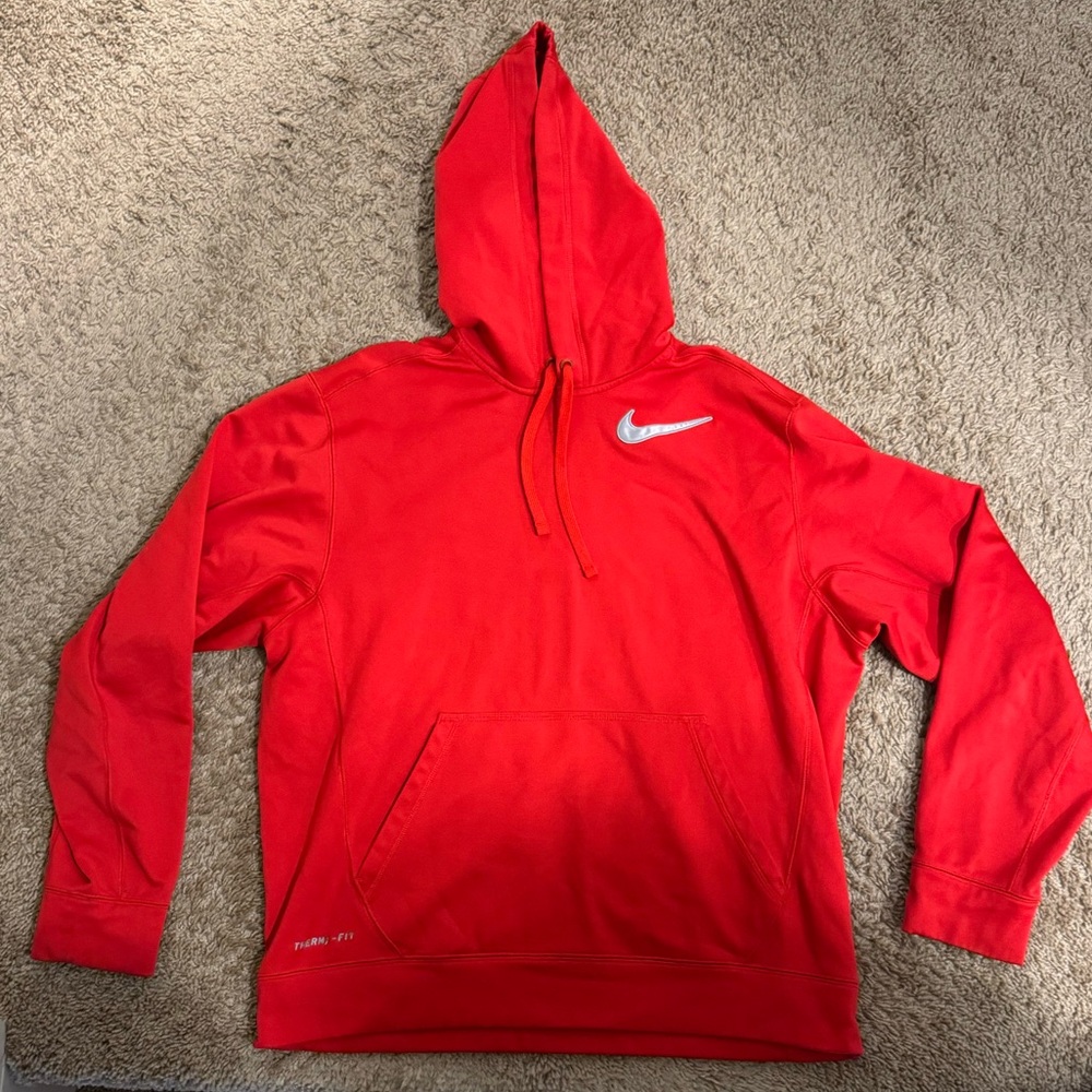 Nike Bright Red Sweatshirt with Silver Detail